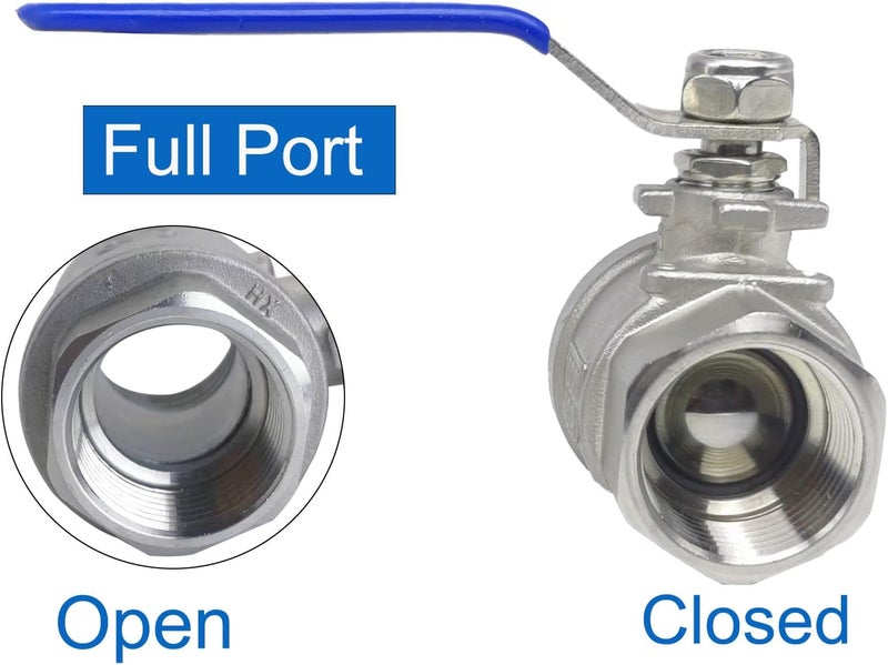POTONZ Full Port Ball Valve 3/4" NPT Heavy Duty Stainless Steel 304 Male x Female Thread For Water,Oil and Gas（1000WOG） - Image 4